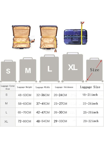 C Bagaj Kapağı Stili Xl Beden Seyahat Valiz Kılıfı Elastik Valiz Koruma Kapakları Uygun Inç Bavul Kılıfı Toz Kapağı Seyahat Aksesuarları (Yurt Dışından) fiyatları