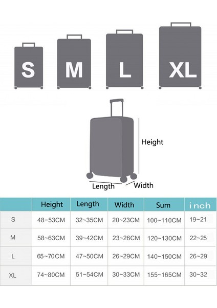 Ben Stil M Beden Qıaqu Valiz Koruyucu Kılıf F Moda Renkli Tekerlekli Bavul Elastik Toz Torbaları Seyahat Aksesuarları (Yurt Dışından) modelleri