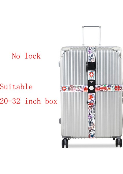 H6 Tarzı Kilit Yok 3 Haneli Şifreli Kilitli Bavul Çapraz Kemer Ayarlanabilir Seyahat Bavul Bandı Bavul Bavul Ipi Kayışları Seyahat Aksesuarı (Yurt Dışından)