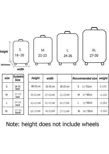 Yüz Stili L Beden Qıaqu Yüksek Moda Yolculuk Üzerinde Bagaj Kılıfı Koruyucu Valiz Kılıfı Seyahat Valizi Toz Kapağı (Yurt Dışından) fiyatları