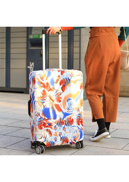 Yüz Stili L Beden Qıaqu Yüksek Moda Yolculuk Üzerinde Bagaj Kılıfı Koruyucu Valiz Kılıfı Seyahat Valizi Toz Kapağı (Yurt Dışından) fırsatları