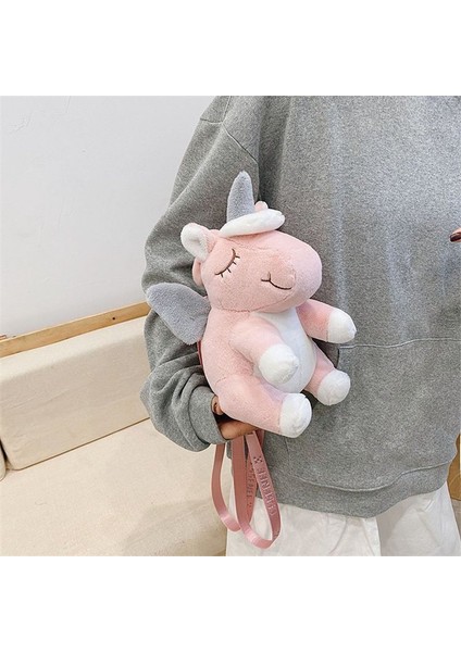 Mavi Stil Sevimli Çizgi Film Dinozor Sırt Çantası Kız Peluş Unicorn Sırt Çantası Şirin Moda Kürk Sırt Çantaları Çocuk Okul Çantası Çocuk Hediye Kitap Çantası (Yurt Dışından) fiyatları
