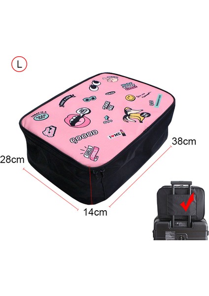 Çikolata Tarzı Seyahat Duffle Çanta Karikatür Kozmetik Organizatör Seyahat Fg Tahtası Çanta Büyük Kapasiteli El Bagajı Taşınabilir Bagaj Çantaları (Yurt Dışından) fırsatları