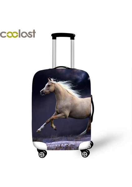 PXTM07 Stili S Beden Kadınlar Için Şık At Derisi Valiz Kılıfı Kapak Seyahat Koşullarında Elastik Toz Kapağı Koşu At Derisi Bagaj Kapağı (Yurt Dışından)