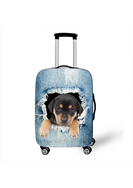 PXTDDW11 Stili L Beden Köpek Desenli Valiz Kılıfı Elastik Bagaj Kılıfı Su Geçirmez Toz Geçirmez Seyahat Aksesuarları Bagaj Kılıfı Seyahat Bavulu Kılıfı (Yurt Dışından)