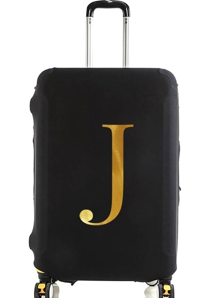 8 Harfj Stili M Beden Bavul Kılıfı Valiz Koruyucu Kapak Mektup Ad Desen Seyahat Aksesuarları Elastik Bagaj Toz Kapağı Bavul Uygula (Yurt Dışından)