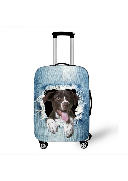 PXTKDDW01 Stili S Beden Sevimli Kedi Köpek Delik Baskılı Valiz Kılıfı Seyahat Bagaj Kapağı Esnek Bavul Kılıfı Toz Geçirmez Valiz Kılıfları - (Yurt Dışından) fırsatları