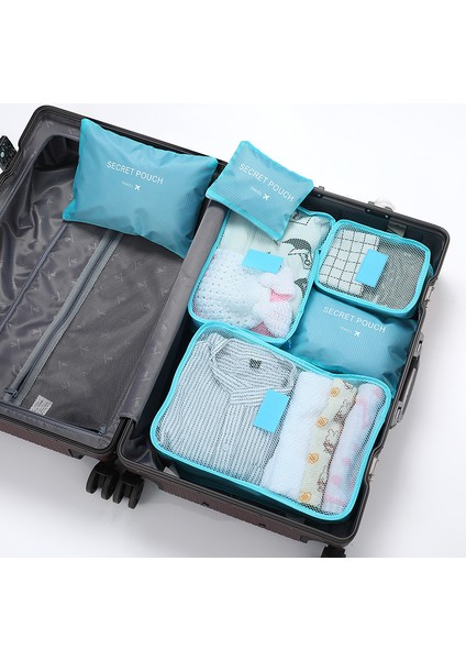 Gül Kırmızı Tarzı 6 Adet Seyahat Çantası Su Geçirmez Kıyafet Saklama Valiz Düzenleyici Poşet Paket Küpü Kıyafet Düzenleyici Poşet Valiz Paket Çamaşır Poşeti (Yurt Dışından) modelleri