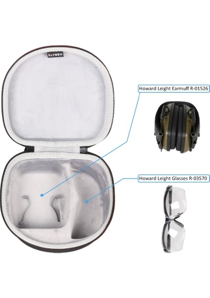 Ltgem Kılıf, Howard Leight By Honeywell Veya Awesafe GF01 Impact Sport Kulaklık ve Genearp-Shooter Güvenlik Gözlüğü Için (Yurt Dışından) fırsatları