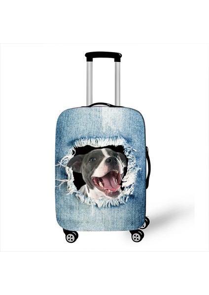 PXTDDW06 Stili L Beden Köpek Desenli Valiz Kılıfı Elastik Bagaj Kılıfı Su Geçirmez Toz Geçirmez Seyahat Aksesuarları Bagaj Kılıfı Seyahat Bavulu Kılıfı (Yurt Dışından) fırsatları