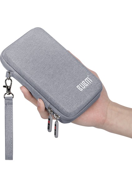 Gri Stil Bubm Çanta Sabit Disk Paketi USB Kalkanı U Disk Kulaklık Sd Kartlar Flash Sürücü Sopa Taşıma Kılıfı Seyahat Organizatörü (Yurt Dışından) fırsatları