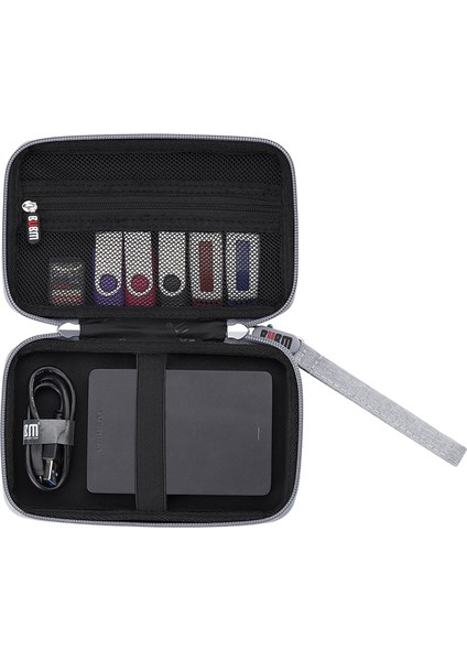 Gri Stil Bubm Çanta Sabit Disk Paketi USB Kalkanı U Disk Kulaklık Sd Kartlar Flash Sürücü Sopa Taşıma Kılıfı Seyahat Organizatörü (Yurt Dışından) indirimleri