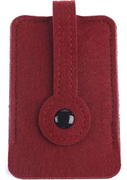 Kırmızı Stil Moda Unisex Araba Anahtar Cüzdanı Keçe Anahtarlık Tutucu Cep Anahtar Organizatör Çanta Rahat Polyester Cep Çantası (Yurt Dışından)