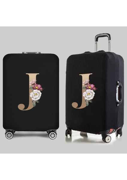 8ALTIN J Tarzı S Beden Inç Seyahat Elbise Çantası Koruyucu Kılıf, Daha Kalın Bagaj Koruması Kapak 26 Harf Altın Serisi Seyahat Aksesuarları (Yurt Dışından)