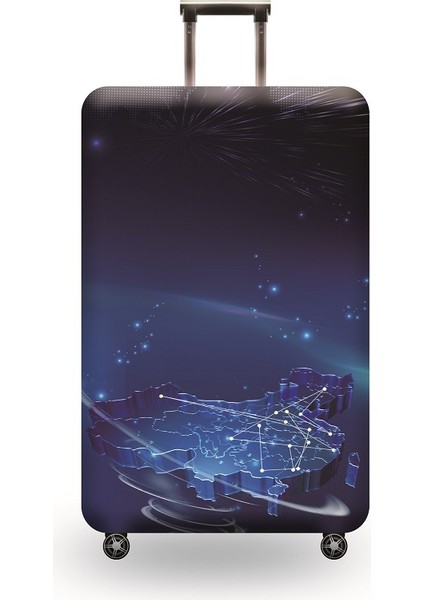 No.4 Tarzı M Beden Dünya Çapında Seyahat Valiz Koruyucu Kapaklar Koruyucu Kalın Elastik Astar Valiz Kılıfı Için -32 Valiz Durum Koruma (Yurt Dışından)