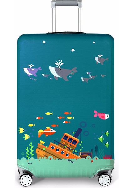 H Tarzı L Beden Hxldhz Valiz Kılıfı Seyahat Aksesuarı Elastik Koruyucu Kapak Tekerlekli Bagaj Toz Kapaklı Luggage Cover - (Yurt Dışından)