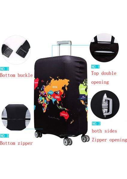 H Tarzı L Beden Hxldhz Valiz Kılıfı Seyahat Aksesuarı Elastik Koruyucu Kapak Tekerlekli Bagaj Toz Kapaklı Luggage Cover - (Yurt Dışından) modelleri
