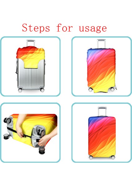 H Tarzı L Beden Hxldhz Valiz Kılıfı Seyahat Aksesuarı Elastik Koruyucu Kapak Tekerlekli Bagaj Toz Kapaklı Luggage Cover - (Yurt Dışından) fırsatları