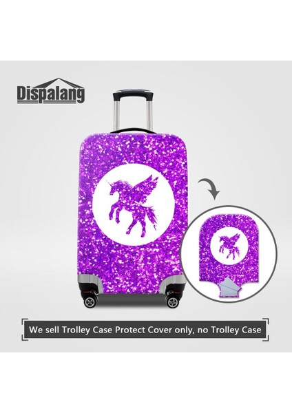 Luggage COVER19 Style L Beden Sevimli Unicorn Elastik Valiz Koruyucu Kılıf Çocuklar Çizgi Film Toz Sırt Çantası Kapakları 22 Inç Seyahat Aksesuarları (Yurt Dışından)
