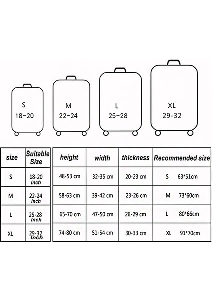 G2 Bagaj Kapağı Stili Xl Beden Moda Elastik Kumaş Valiz Koruyucu Kılıf Uyumlu Inç Seyahat Aksesuarları - (Yurt Dışından) fiyatları