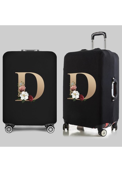 8ALTIN D Stili S Beden Inç Seyahat Elbise Çantası Koruyucu Kılıf, Daha Kalın Bagaj Koruması Kapak 26 Harf Altın Serisi Seyahat Aksesuarları (Yurt Dışından)