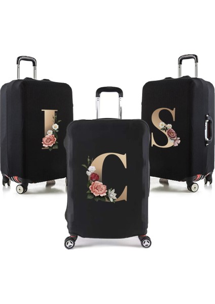 8ALTIN D Stili S Beden Inç Seyahat Elbise Çantası Koruyucu Kılıf, Daha Kalın Bagaj Koruması Kapak 26 Harf Altın Serisi Seyahat Aksesuarları (Yurt Dışından) fırsatları