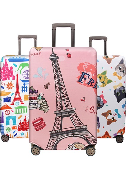 H Tarzı L Beden Hxldhz Valiz Kılıfı Seyahat Aksesuarı Elastik Koruyucu Kapak Tekerlekli Bagaj Toz Kapaklı Luggage Cover - (Yurt Dışından) indirimleri