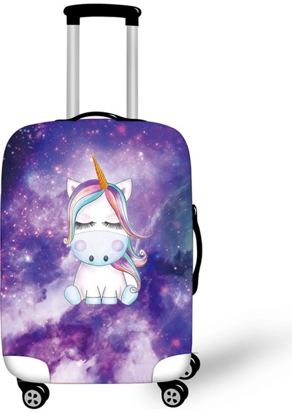 K Tarzı L Beden 3D Unicorn Valiz Kılıfı Çizgi Film Bavul Toz Kapakları Çocuklar Seyahat Aksesuarları Için Bagaj Koruması Durumunda (Yurt Dışından)