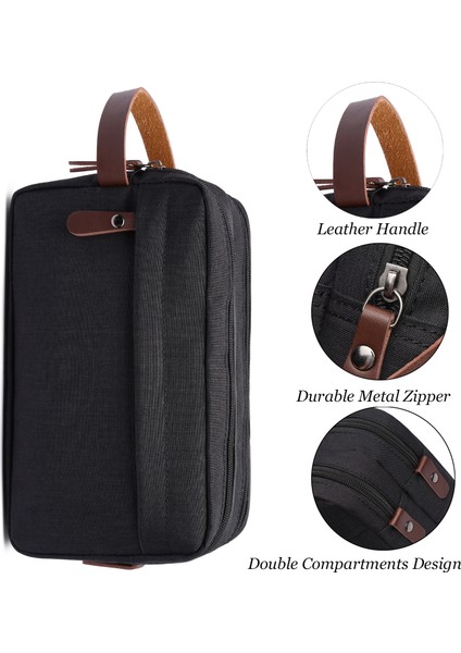 Gri Dopp Kiti Stili Soperwillton Erkek Tuvalet Çantası Seyahat Dopp Kit Banyo Tıraş Organizer Toiletries Gecelik Organizer Çantası #t2 (Yurt Dışından) modelleri