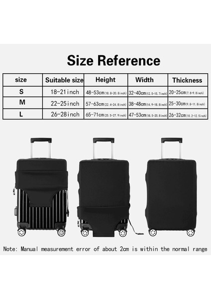 Siyah Stil M Beden 2022 Yeni Seyahat Valiz Koruyucu Kılıf Bavul Kılıfı Yiyecek Desen Elastik Valiz Kılıfı Suitcase Için Uygundur (Yurt Dışından) fiyatları
