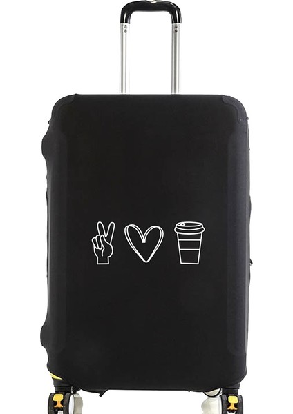 Siyah Stil M Beden 2022 Yeni Seyahat Valiz Koruyucu Kılıf Bavul Kılıfı Yiyecek Desen Elastik Valiz Kılıfı Suitcase Için Uygundur (Yurt Dışından) fırsatları