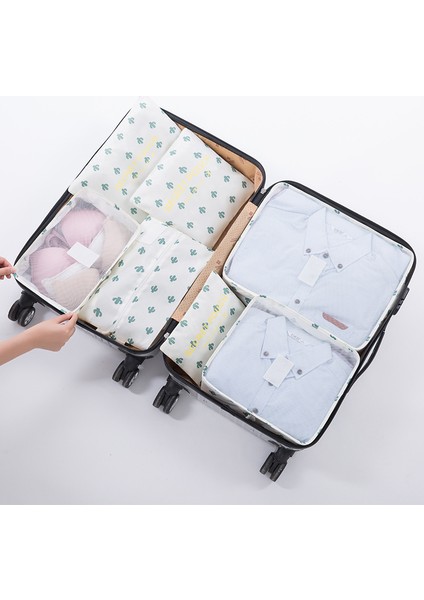 Mavi Çiçek Stili Siyah Küp Seyahat Düzenleyici Çanta Kıyafet Pouch Taşınabilir Valiz Çantaları Cinsiyet Farketmez Seyahat Aksesuarları (Yurt Dışından) fiyatları