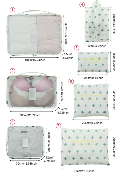 Mavi Çiçek Stili Siyah Küp Seyahat Düzenleyici Çanta Kıyafet Pouch Taşınabilir Valiz Çantaları Cinsiyet Farketmez Seyahat Aksesuarları (Yurt Dışından) modelleri