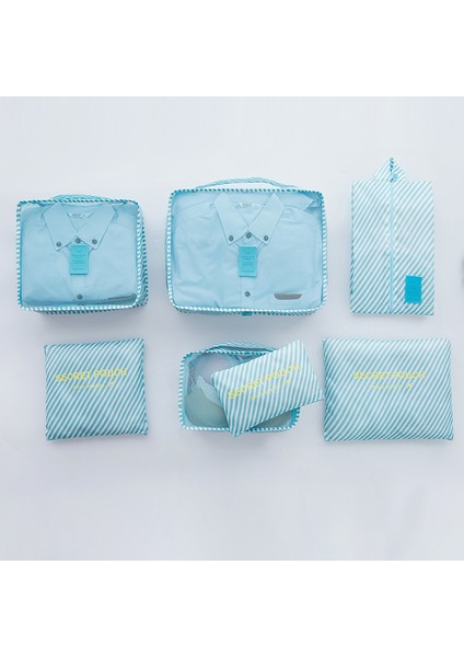 Mavi Çiçek Stili Siyah Küp Seyahat Düzenleyici Çanta Kıyafet Pouch Taşınabilir Valiz Çantaları Cinsiyet Farketmez Seyahat Aksesuarları (Yurt Dışından) indirimleri