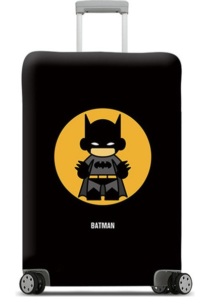 Batman B Tarzı Xl Beden Seyahat Aksesuarları Valiz Kılıfı Bavul Koruma Seti Bagaj Toz Kapağı Gövde Seti Tekerlekli Çanta Elastikiyet Süper Kahraman Desen (Yurt Dışından)