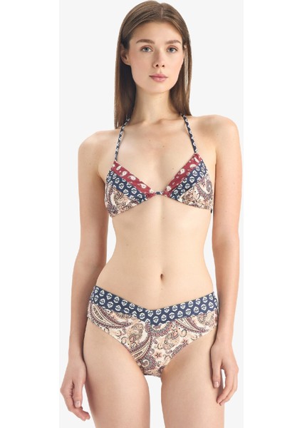 Regular Fit Desenli Bikini Altı-Fall in Love E4891AX25SM
