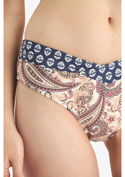 Regular Fit Desenli Bikini Altı-Fall in Love E4891AX25SM