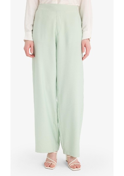 Wide Leg Basic Düz Geniş Paça Pantolon E7979AX25SM