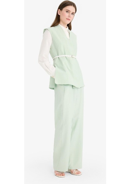 Wide Leg Basic Düz Geniş Paça Pantolon E7979AX25SM