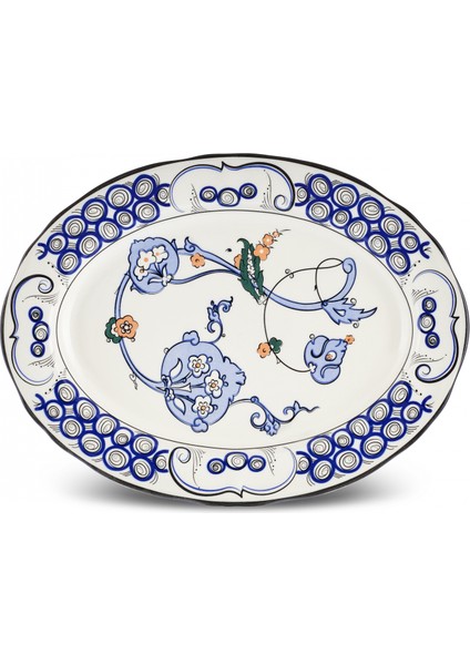 Iznik Hatai Kayık Tabak 30 cm indirimleri