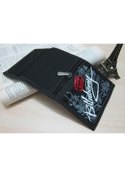 No.9 Tarzı Yaratıcı Yazı Graffiti Desenli Fermuarlı Kısa Tasarım Sihirli Çok Fonksiyonlu 3 Katlı Erkek Cüzdanı 12*8.5cm 106 (Yurt Dışından) modelleri