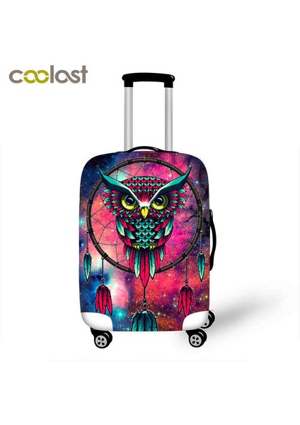 PXTMTY08 Stili Xl Beden Sevimli Baykuş Valiz Kılıfı Seyahat Için Su Geçirmez Toz Geçirmez Trolley Kılıfı Için Elastik Koruyucu Kapak (Yurt Dışından)