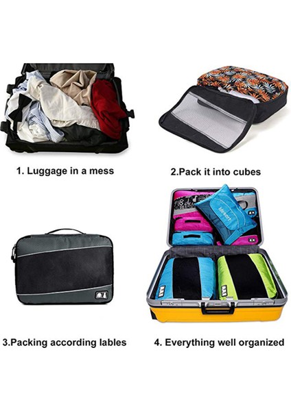 Mavi S Tarzı Soperwillton Paket Küpler Seyahat Çantası Bagaj Paketleme Duffle Saklama Çantası Naylon Erkek Kadın Valiz Kıyafet Düzenleyici Nefes Alabilir (Yurt Dışından) modelleri