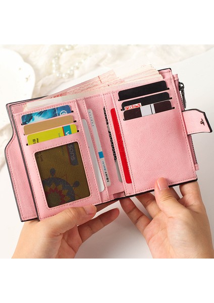 Gri Tarzı 2021 Kadın Cüzdanı Unisex Küçük Cüzdan Fermuarlı Lüks Portefeuille Femme Kadın Cüzdan Kısa Bozukluk Cebi Cartera Mujer (Yurt Dışından) indirimleri