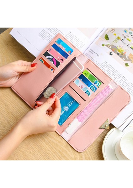 Siyah Stil Kadın Uzun Cüzdanlar Lüks Kalp Desenli Cüzdanlar Bayanlar Için Para Cebi Kart Tutucu Telefon Çanta (Yurt Dışından) indirimleri