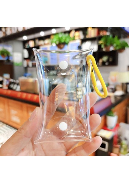No.8 Stili Yeni Şeffaf Pvc Anahtar Cüzdanı Kılıfı Zincir Halkası Kese Araba Anahtarlık Ev Temizlikçi Kadınlar Madeni Para Çantası Mini Ruj Saklama Çantası (Yurt Dışından)