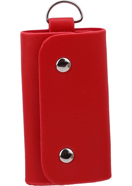 Kırmızı Stil Pu Deri Anahtarlık Erkek Kadın Anahtar Tutucu Organizer Çanta Araba Anahtar Cüzdan Ev Sahibi Anahtar Kılıfı Mini Kart Çantası (Yurt Dışından)