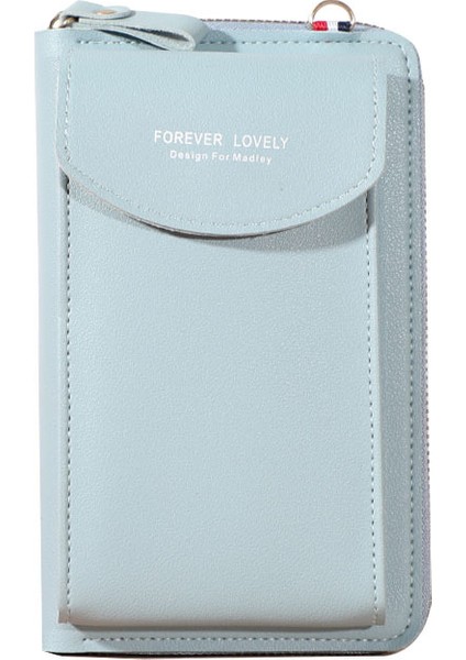 Gök Mavisi Çanta Stili Cüzdan Kadınlar Çapraz Pu Çok Fonksiyonlu Cep Telefonu Kavrama Çanta Bayanlar Cüzdan Büyük Kapasiteli Seyahat Kart Tutucu Pasaport Kılıfı (Yurt Dışından)