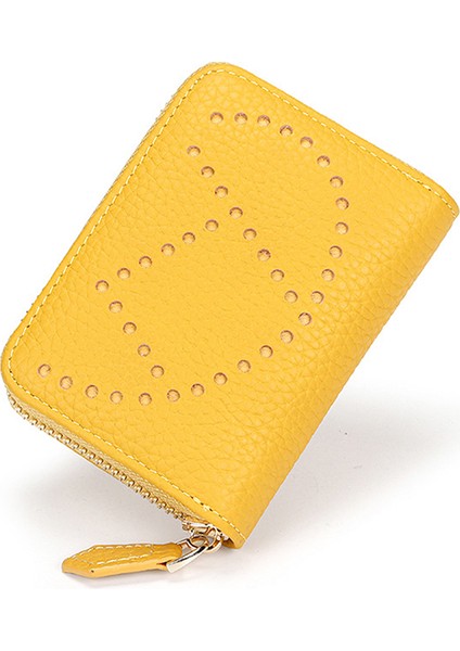 Yw Tarzı Küçük Delikli H Bayan Cüzdan Kısa Inek Derisi Kimlik Kredi Kartı Tutucu Isim Kartları Kılıf Cepler Düzenleyici Para Telefon Madeni Para Çanta (Yurt Dışından)