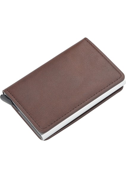 No.5 Tarzı Yeni Erkek Kadın Akıllı Cüzdan Kredi Banka Kartı Tutucu Moda Cüzdan Alüminyum Alaşım Iş Klasik Mini Cüzdan Pu Cüzdan (Yurt Dışından) modelleri